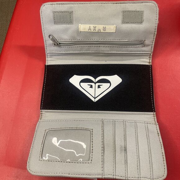 Y2K Cute ROXY Trifold Everyday Wallet Black White Surfer 90s Vintage - Picture 4 of 8
